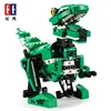 Dinosaur and crocodile 2 in 1 block toys Double E educational blocks DIY toys