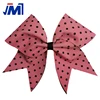 Black Dot Rose cheer bow for wholesale cheer leading groups