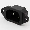 3P IEC 320 C14 Male Plug Panel Power Inlet Sockets Connectors AC 250V 10A