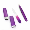 Custom Logo Professional Beauty Tool Manicure Set with Eyebrow Tweezer and Crystal Nail File