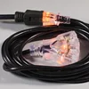 50 Ft 14/3 Black Extension Cord With Lighted Triple Tap Outlets. Extra Flexible SJEOW TPE 125 Volts 1875 Watts Power Cord