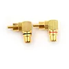 Gold Plated Brass RCA Right Angle Male To Female Connector Plug 90 Degree Adapters