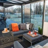 high quality frameless sliding balcony glazing as glass curtain windows export to Thailand for Veranda