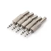 3.5mm Plug Connector 3 Pole Male Audio Plug Welding Head Stereo Dual Headphone Jack with Spring Connetor