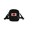 promotional bulk female male casual black single shoulder custom print nylon cross body messenger bags