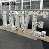 festival stage props big white ivory floral LOVE letters for wedding party decoration rental