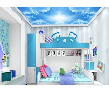 Customize Sky Cloud Ceiling Mural Wallpaper White Pigeons 3d Effect Ceiling Murals For Smallpox Buy Customize Sky Ceiling Wallpapers White Pigeons