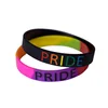 Gay PRIDE rainbow awareness silicone bracelet , pride silicone wristband