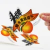 Custom logo printing label sticker transparent waterproof food label