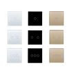 EU/UK standard Touch Switch White Crystal Glass Panel Touch Switch