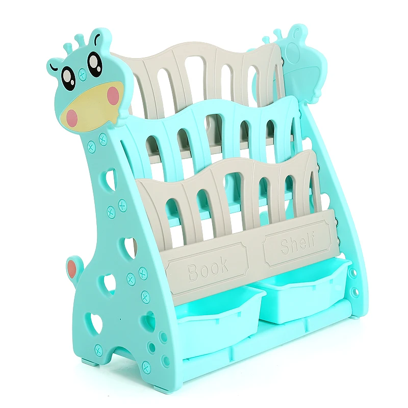 
plastic kids book toy storage shelf indoor cabinet set 