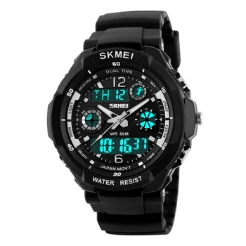 analog watch with digital stopwatch