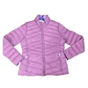 Pink color lady fancy light weight nylon jacket for winter