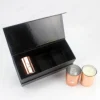 Luxury Wedding Favor Scented Soy Bean Wax Rose Gold Glass Candle Jar Gift Set 4 pcs/set With Black Gift Box
