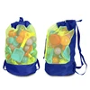 packable beach bag straw beach tote mesh toy bag