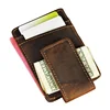 Hot Sale Vintage Cowhide Minimalist Wallet RFID Slim Credit Card Holder Magnetic Leather Money Clip For Men