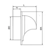 supply air ventilation waterproof vent aluminum pvc pipe vent cap FK041