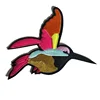 Customized 3D sequin bird embroidered patches iron on patches for garment