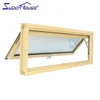 Cute yellow D2015 powder coating aluminium clear glass awning window with big view
