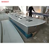 4.7 Meter Super Long Acrylic solid surface conference table Restaurant Furniture With Power Outlet
