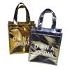Customized printed metallic lamination non woven shopping bag/Golden Foil Laminated Non Woven Tote Bag