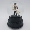 Polyresin Day of the Dead Skeleton Wedding Couple Decorative Figurine Snow Globe