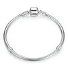 OB Jewelry-Factory Wholesale 925 Sterling Silver DIY Bracelet 3MM Round Snake Charm Bracelet For Pandora Bracelet
