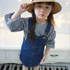 shop online girl clothes with plaid doll top denim strap dress