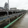 Powered construction filed gravity material handling mining conveyor systems