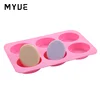 Silica gel cake mold Silica gel mold Sixty-six continuous elliptical mold Hand-made elliptical single out soap about 8