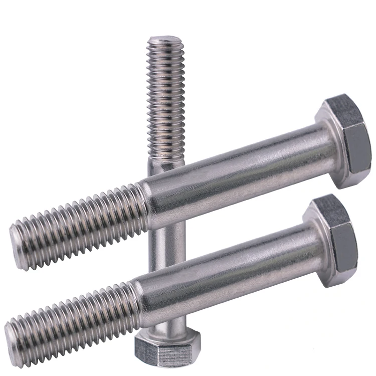 
Hot sale 18-8 stainless steel hex bolts with half thread 