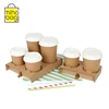 MIHO cheap price Durable Kraft paper coffee corrugated paper cup holder for takeaway Milk tea