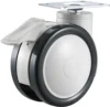 Medical caster wheel swivel with brake 100 mm 4 inch polyurethane EU Deling twin wheels
