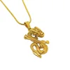 High Quality Costume Jewelry Stainless Steel Silver Tone Animal Dragon Pendant Charm for DIY Jewelry Making Necklace