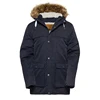 Winter waterproof hooded padding fur goose coat down coat men
