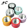 Round Metal Container with PVC Window on Lid Candy/Mint/Tea tin cans
