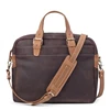 Crazy horse leather genuine leather smart bag laptop men briefcase leather bag factory production