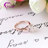 New coming decorative setting factory price 8.0mm 2carat old european cut moissanite 14k rose gold engagement ring for bride