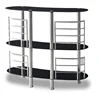 home bar furniture tempered glass wine display rack, metal wine shelf, snack bar table and chair set