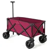 Patio Watcher Folding Wagon Cart Heavy Duty Collapsible Utility Wagon All Terrain Outdoor Patio Garden Beach Wagon Cart