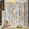 LED Twinkle Star 300 Led Window Curtain Light with RF Remote Controller Full Waterproof Multiple String Strands Connectable