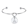 Jewelry Initial Bracelet Diamond Knot Bracelet for Bridesmaids Jewelry Gift Letter Alphabet Personalized Charms Bracelet Bangle