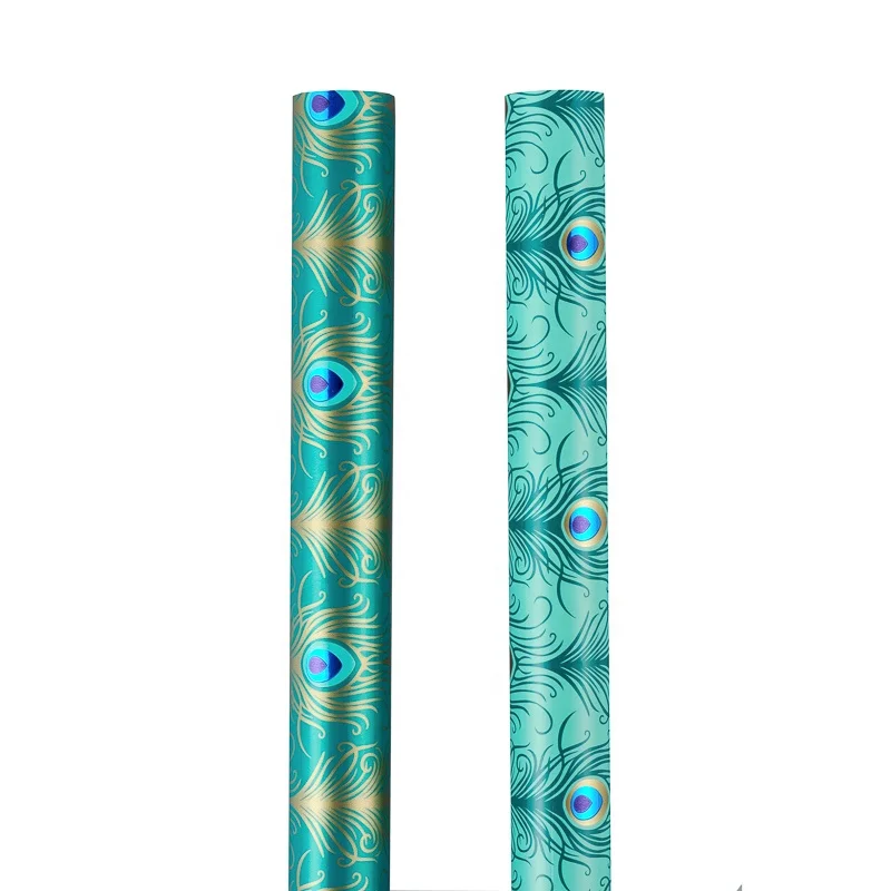 peacock wrapping paper