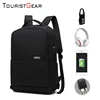 Waterproof business bag backpack with usb charge port backpack can be set on the draw bar bag