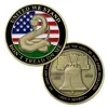 1776 American Flag Liberty Bell United We Stand Don't Tread on Me Bronze Souvenir Challenge coin for sale