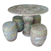 Famille Rose Garden Furniture Chinese Porcelain Table and stools