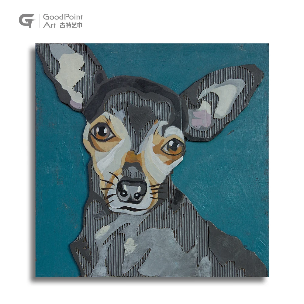 
Indian traditional accessories bulk wholesale art supplies canvas dog marley painting 