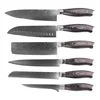 Low MOQ real 67 layers damascus kitchen steel chef knife set