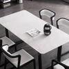 4 seats lunch table solid surface sisters chatting party desk normal size dining desk rectangle shape OEM supplier