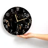 Hot Selling Quartz Power Type Preciser Record Circular Modern Decorative Wall Clock For Living Room